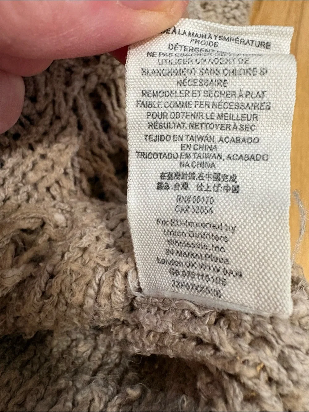 Free People Cross My Heart Pullover Cable Knit Taupe Medium Boho Chic Sweater